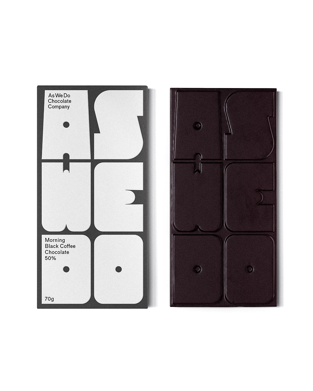 As We Do Chocolate Bar - Morning Black Coffee 50% (70g)