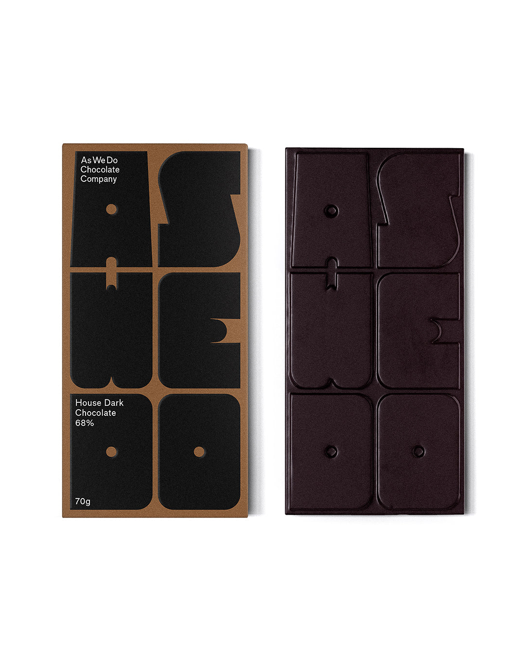 As We Do Chocolate Bar - House Dark 68% (70g)