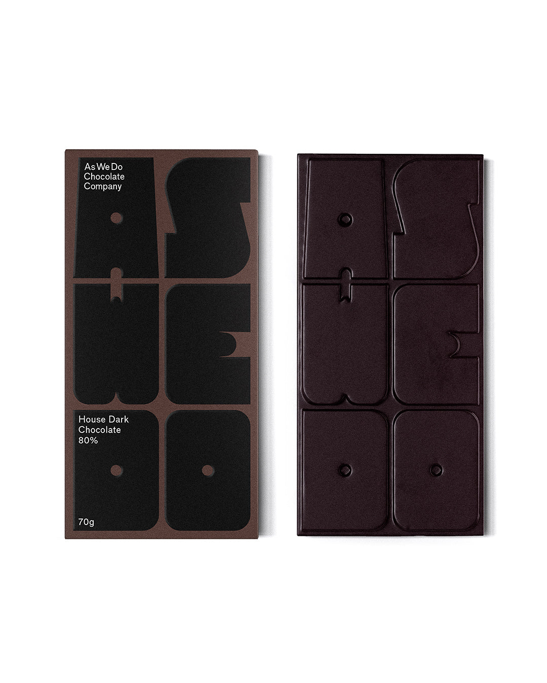As We Do Chocolate Bar - House Dark 80% (70g)