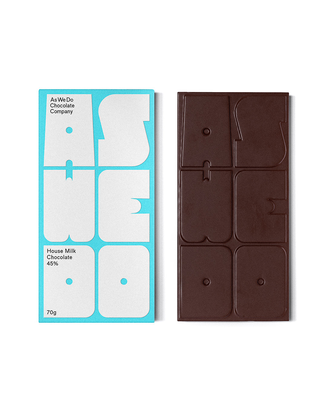 As We Do Chocolate Bar - House Milk 45% (70g)