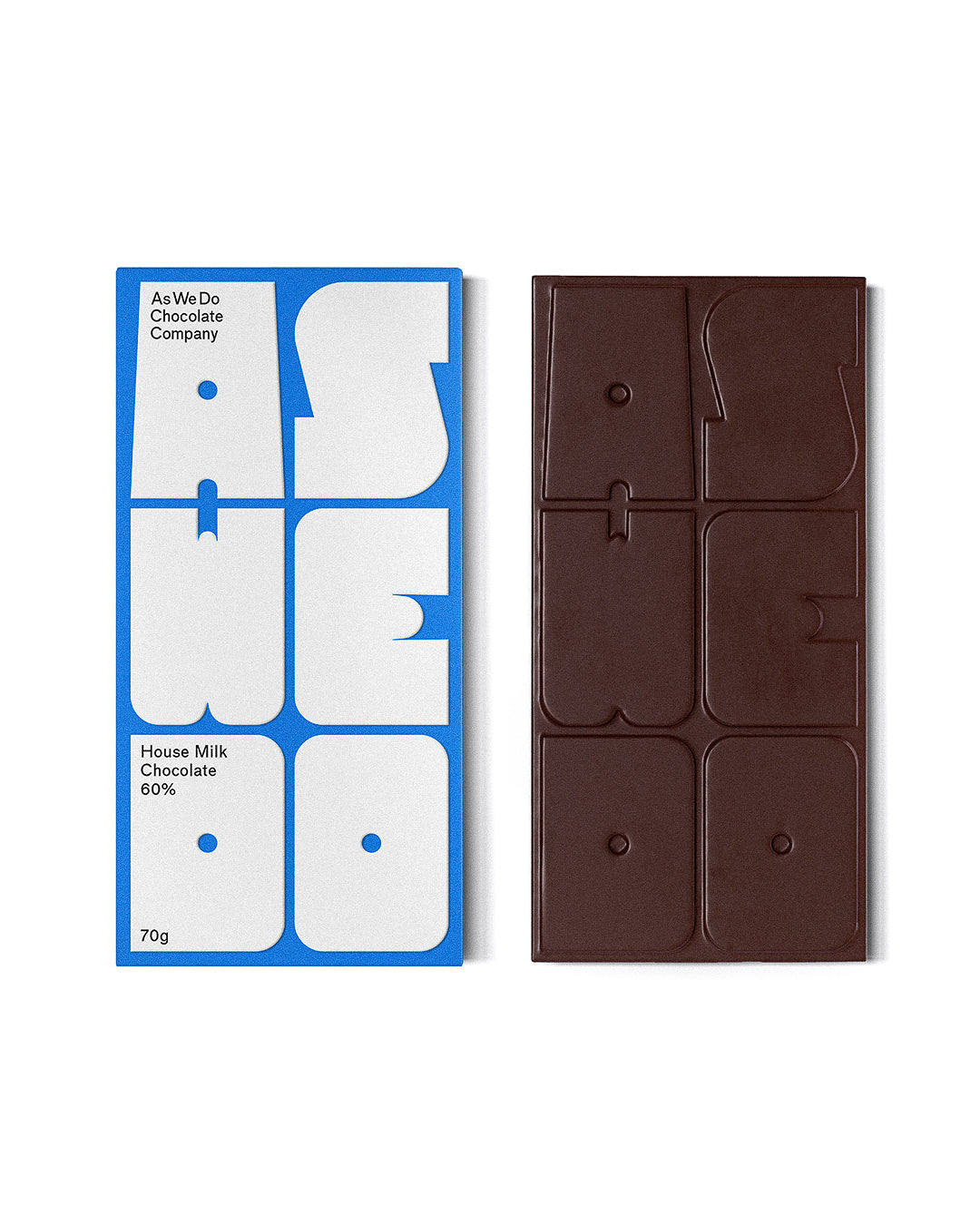 As We Do Chocolate Bar - House Milk 60% (70g)