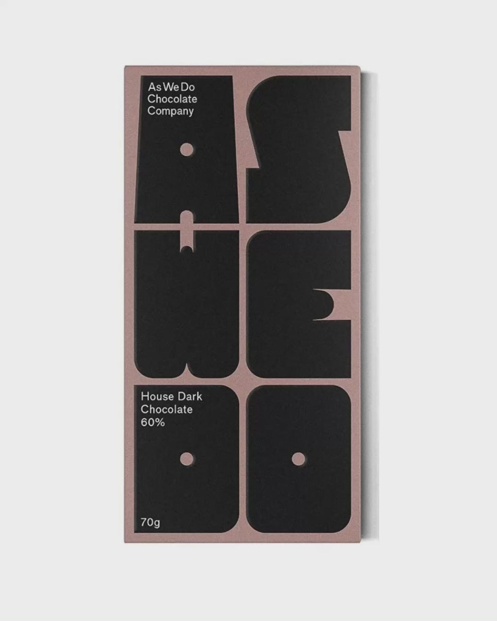 [Test] As We Do Chocolate Bar - House Dark 60% (70g)