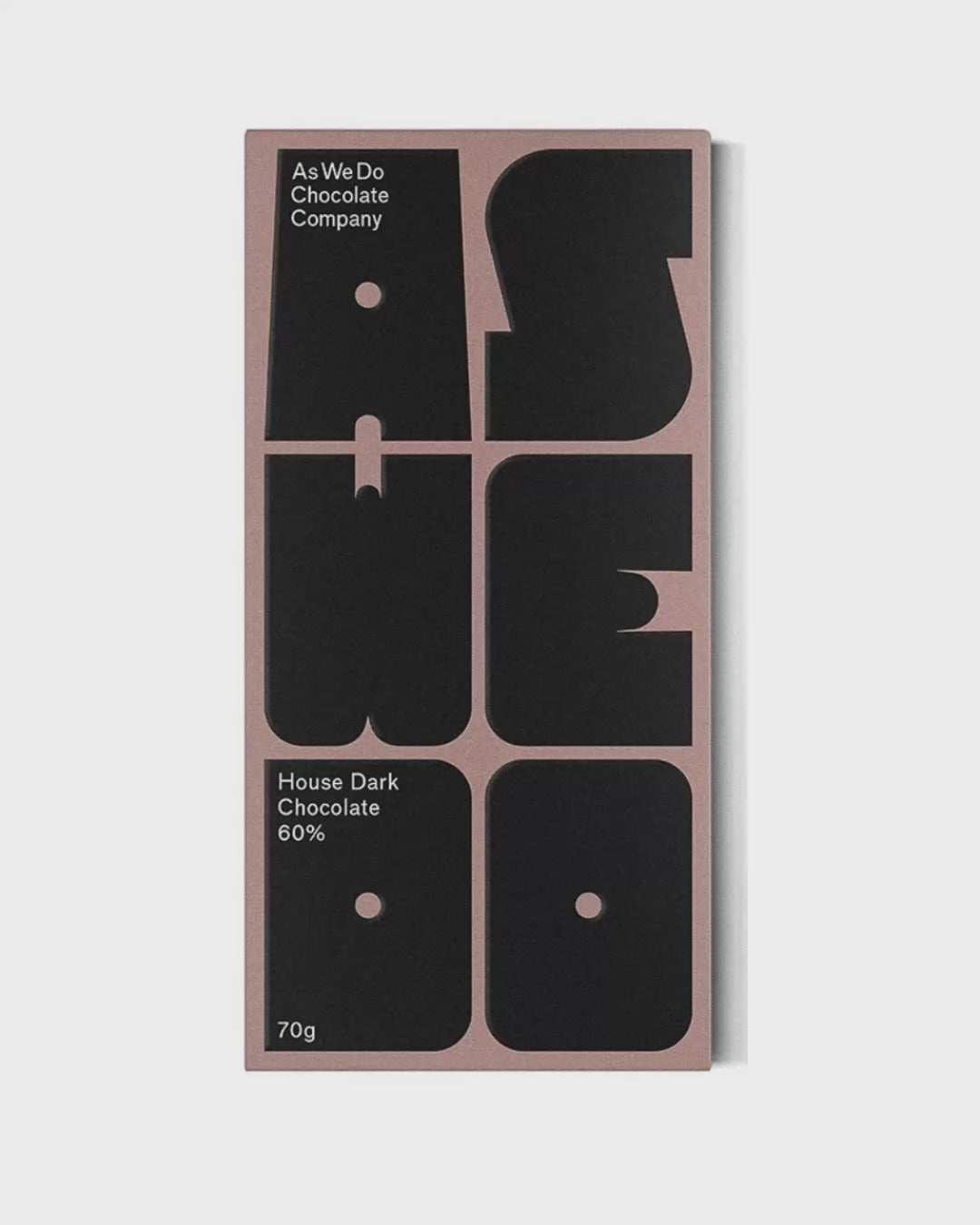 [Test] As We Do Chocolate Bar - House Dark 60% (70g)